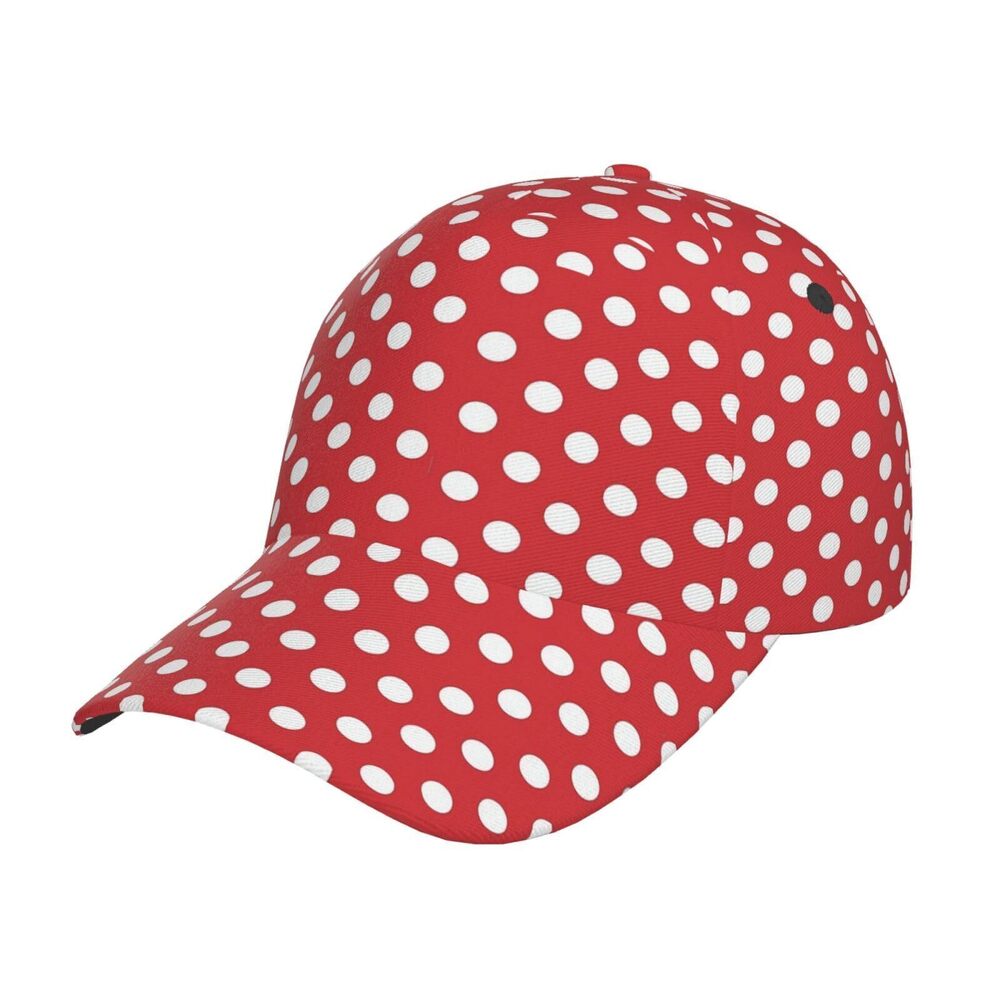 2354 Cute Polka Dots Pattern Baseball Cap Hats Fashion Sun Cap Packable